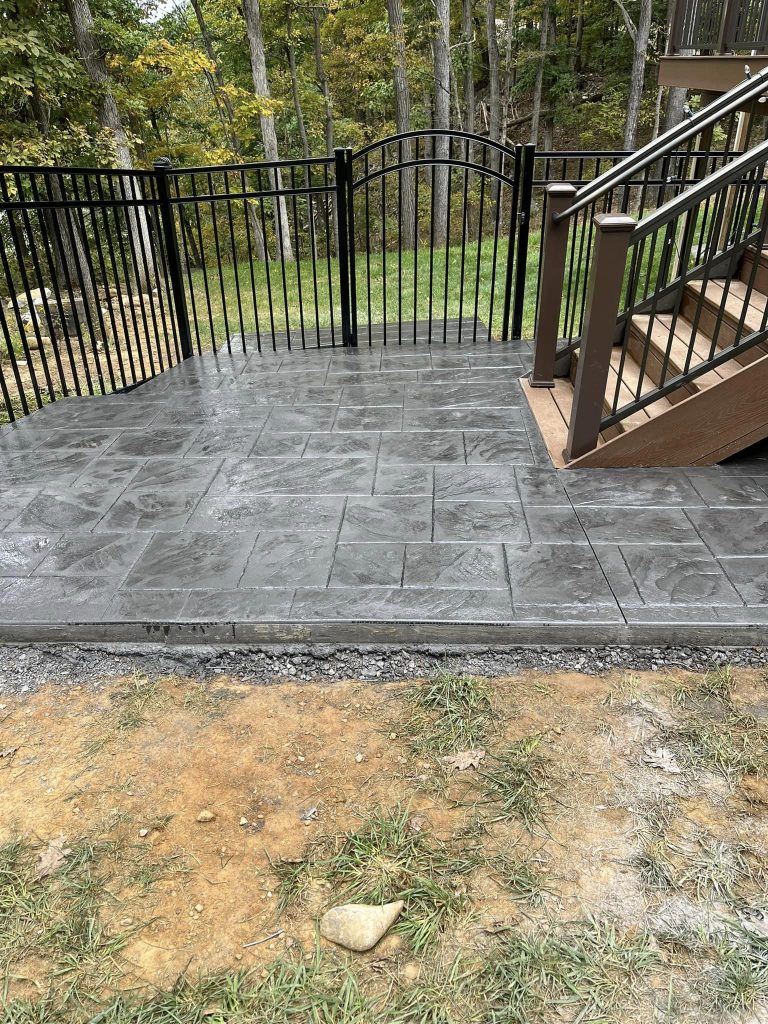 Small concrete patio